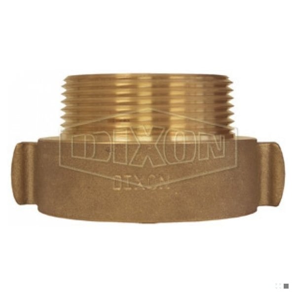 Rocker Lug Hydrant Adapter, 1-1/2 in, Female NST NH x MNPT, Brass, Domestic